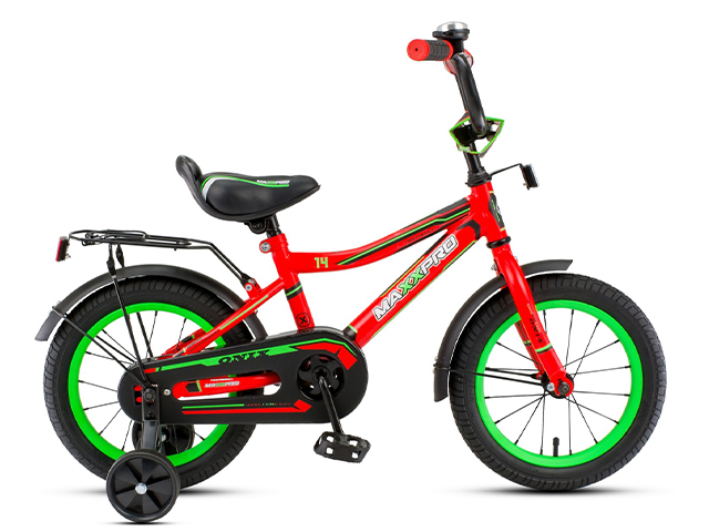 Велосипед 14 MAXXPRO ONIX-N14-3 (красно-зеленый)