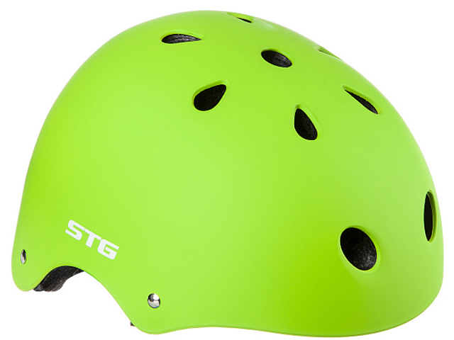 Шлем STG , модель MTV12 салатовый, с фикс застежкой.
