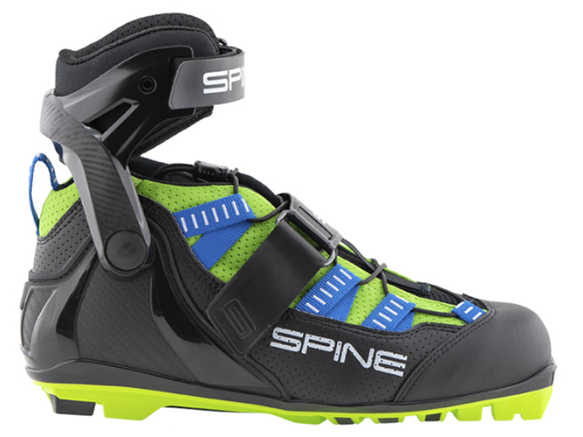 Лыжероллерные ботинки SPINE NNN Skiroll Skate Pro (18) (синий/черный/салатовый)