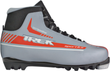 Ботинки лыжные TREK Sportiks NNN ИК (сер-металлик-крас)