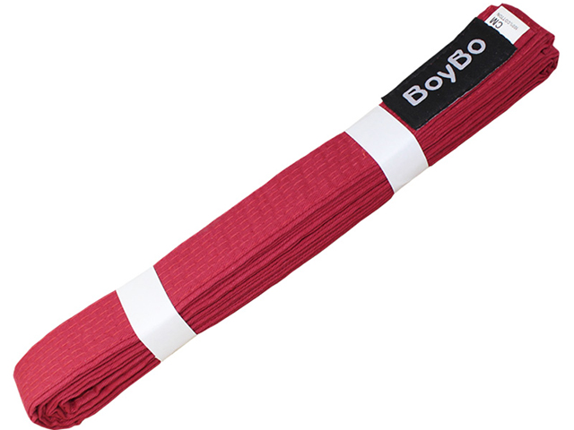 Пояс для единоборств BoyBo, BW280, красный, 280 см