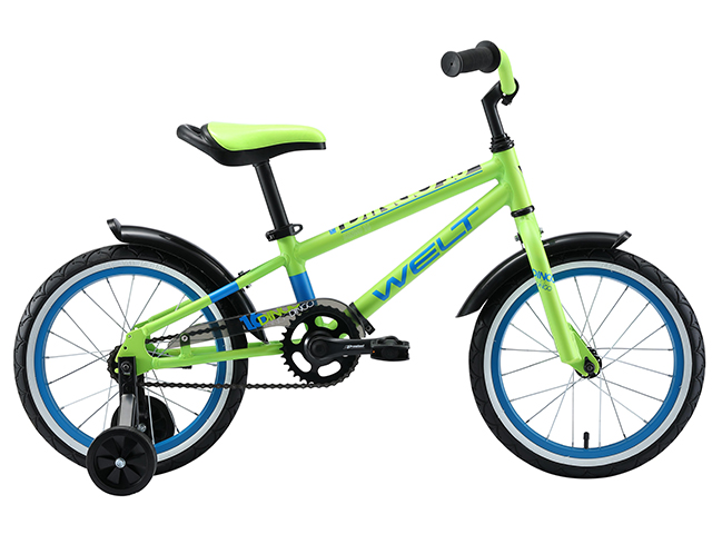 Велосипед 16 Welt Dingo 2021 Acid green/blue