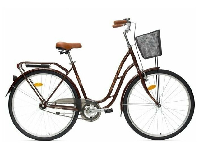 Велосипед 28 Аист 1-sp Tango 1.0+Корзина (коричневый)