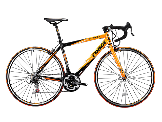 Велосипед TRINX 700 Tempo 1.0(21ск.) мат черн/оранжев/бел