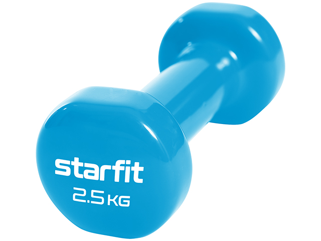 Гантель виниловая STARFIT DB-101 2,5 кг, синий