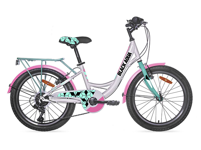 Велосипед BLACK AQUA CITY 1421 V (белый-розовый)