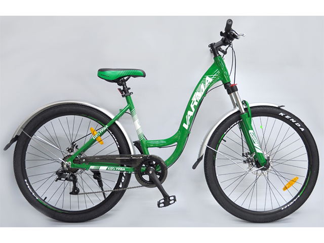 Велосипед 27,5 VARMA KIZO 790DA  зеленый-белый 8 ск ал.